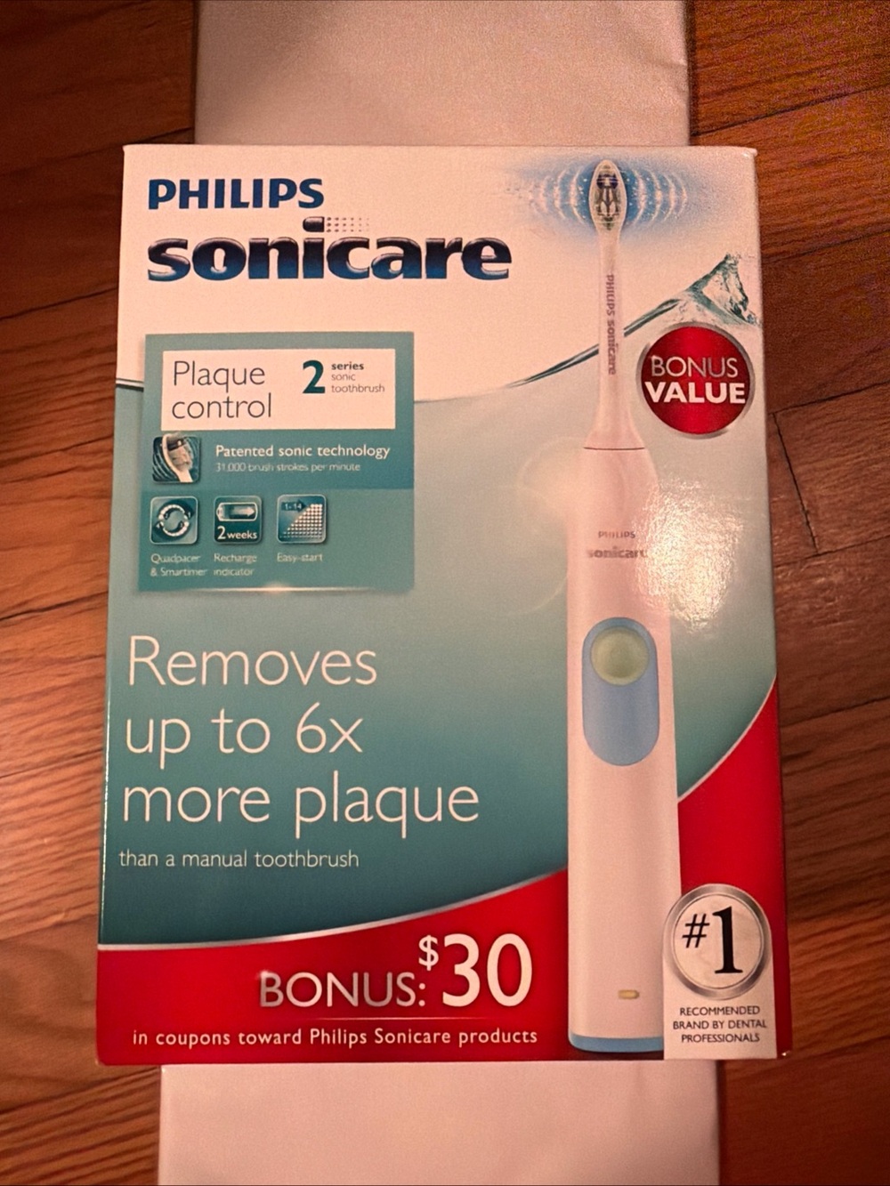 NEW NIB SONICARE Plaque Control HX6211/04 Electric Power Toothbrush SERIES 2 NIB